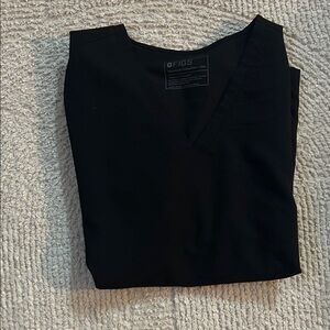 FIGS Women's V-Neck Tunic Top in Black